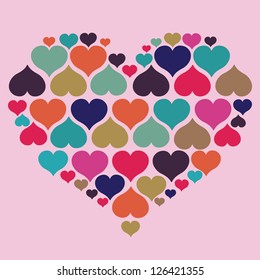 Concept of heart with love - vector illustration