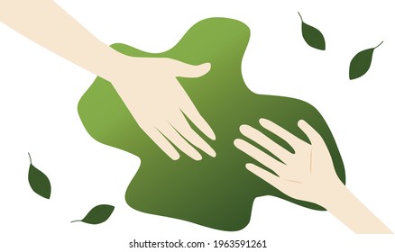 Concept helping each other out