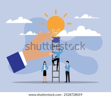  Concept of helping and supporting each other towards success through teamwork, partnership, and collaboration 2d flat vector illustrations