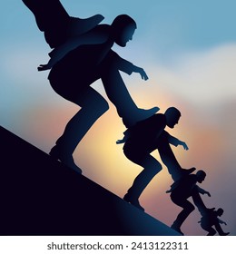 Concept of hierarchy and arbitrary management in business with leaders who crush their subordinates to maintain their leadership.