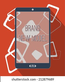 Concept for High tech and addiction to gadgets. Flat design illustration.