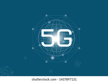 The concept of high-speed Internet 5G, The high-speed connection to make your business grow faster.