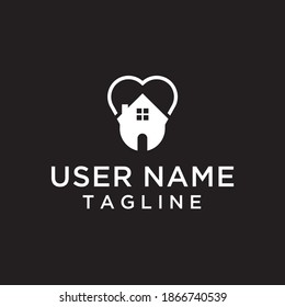 the concept of a home logo with unique teeth, creative, simple for dentist logos, clinics