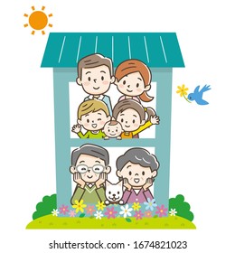 Concept of the home of a young happy family.