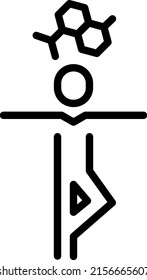 Concepto de balance hormonal, icono vector