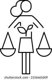 Concept of hormonal balance, vector icon