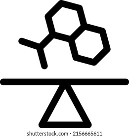 Concepto de balance hormonal, icono vector