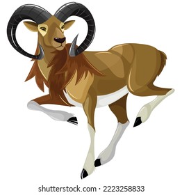 concept of horned antelope vector art illustration