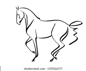 Concept for horse line logo