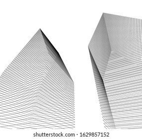 Concept house architecture 3d vector