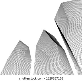 Concept house architecture 3d vector