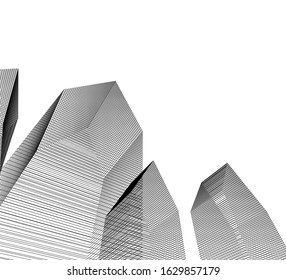 Concept house architecture 3d vector