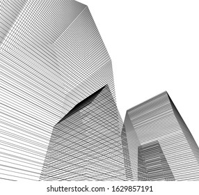 Concept house architecture 3d vector