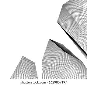 Concept house architecture 3d vector