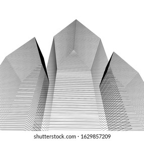 Concept house architecture 3d vector