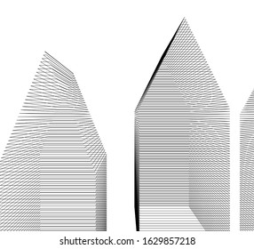 Concept house architecture 3d vector