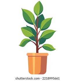 concept of houseplant vector illustration