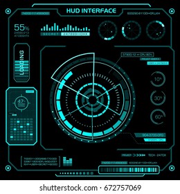 Concept of the hud interface. Head up display futuristic.