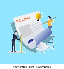 Concept Human Resources, Recruitment for web page, banner, presentation, social media, documents, cards, posters.