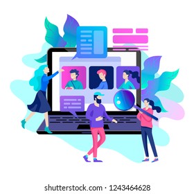 Concept Human Resources and selection candidates, banner, presentation, social media, documents. Recruitment for web page. Vector illustration filling out resumes, hiring employees