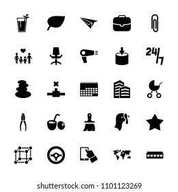 Concept icon. collection of 25 concept filled icons such as turkey, barn, hair dryer, spa stones, brush, case, paper clip, leaf. editable concept icons for web and mobile.