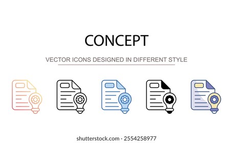 Concept icon design with white background stock illustration