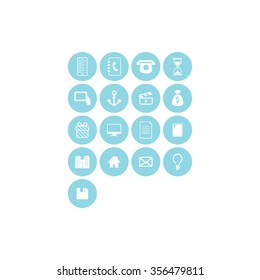 Concept Icon Set: Light-blue