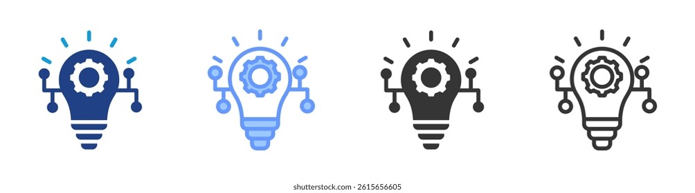 Concept icon set multiple style collection