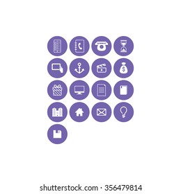 Concept Icon Set: Purple
