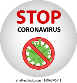 Concept of Icon of Stopping Coronavirus. Coronavirus global spread. Prevention ilustration of corona virus. Corona Virus in Wuhan, China.  