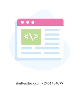 Concept icon of web programming, editable flat vector
