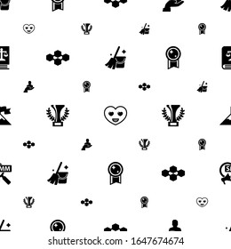 concept icons pattern seamless. Included editable filled Cleaning service, happiness, client, blockchain, champion, victory, attainment icons. concept icons for web and mobile.