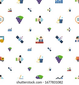 concept icons pattern seamless. Included editable flat Call To Action, Video streaming, Profit, Winemaking, satellite, Cleaning service icons. concept icons for web and mobile.