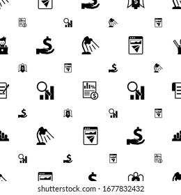 concept icons pattern seamless. Included editable filled Table lamp, Taxes, Angel investor, investment, Semantic Analysis, Landing page icons. concept icons for web and mobile.