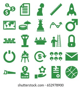 Concept icons set. set of 25 concept filled icons such as tree, airport tower, ruler, rocket, male, mail, group, paper, saw, pregnant woman, bbq, switch off, dollar, graph