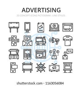 Concept icons set ready to use for webpage , logo , printing , social media posts etc.