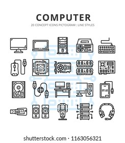 Concept icons set ready to use for webpage , logo , printing , social media posts etc.