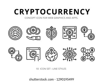Concept icons set ready to use for webpage , logo , printing , social media posts etc.