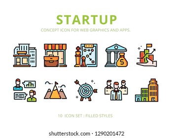 Concept icons set ready to use for webpage , logo , printing , social media posts etc.