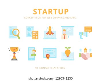 Concept icons set ready to use for webpage , logo , printing , social media posts etc.