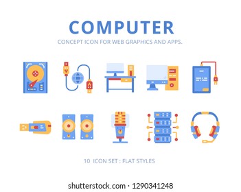 Concept icons set ready to use for webpage , logo , printing , social media posts etc.