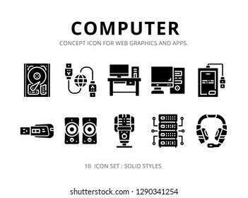 Concept icons set ready to use for webpage , logo , printing , social media posts etc.