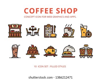 Concept icons set ready to use for webpage , logo , printing , social media posts etc.