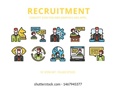 Concept icons set ready to use for webpage , logo , printing , social media posts etc.