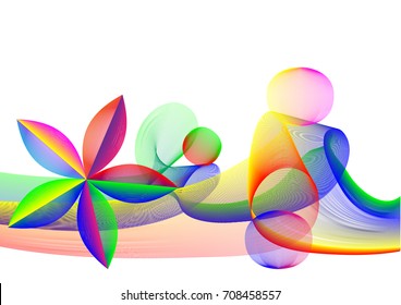 Concept and idea abstract color line and shape with color shade background. vector EPS10