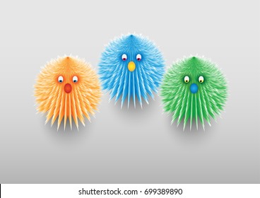 Concept and idea animal toy. Animal dolls. vector EPS10