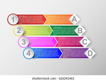 Concept and idea arrow infographic. Vector EPS10
