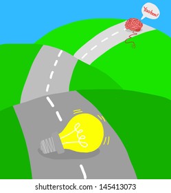 concept of idea bulb.finding idea.Vector illustration.