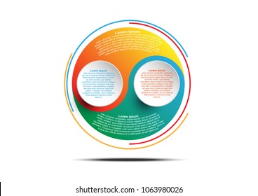 Concept and idea circle infographic template for create report and presentation. Vector EPS10