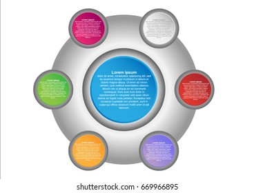 Concept and idea circle shape infographic template. Vector EPS10